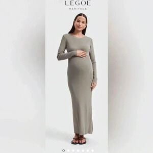 Legos heritage FORMENTERA RIBBED MAXI DRESS. Minimalist  maternity quite luxury